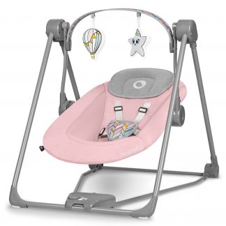 Крісло-гойдалка Lionelo Otto Pink Baby NewBaby інтернет-магазин